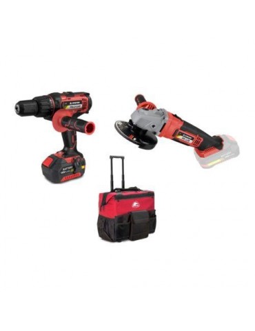 TALADRO ATORN.18V PBL2124PK+AMOLADORA+TROLLEY