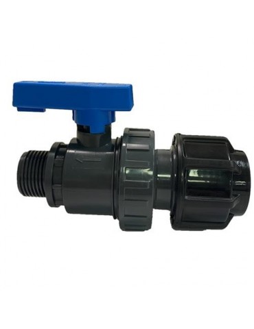 VALVULA BOLA PVC UNION SIMPLE RH 1"-FITTING Ø32