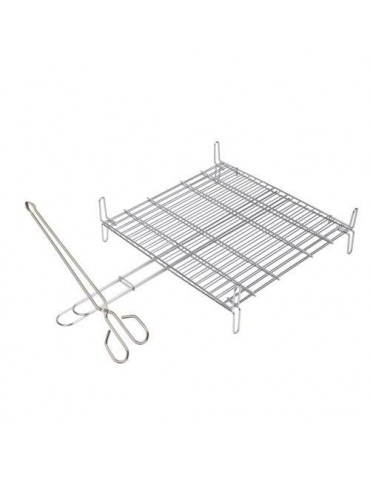 PARRILLA DOBLE INOX. 18/8 35X40CM.  2682
