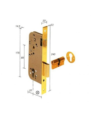 CERRADURA EMBUTIR 2030/50 HN