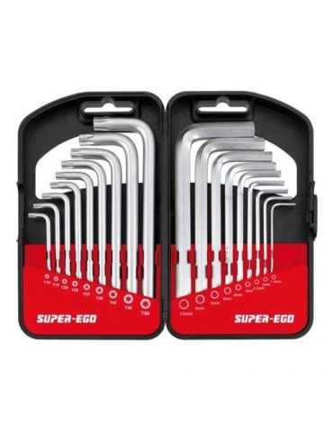 JUEGO 18 LLAVES ALLEN + TORX SEH0032