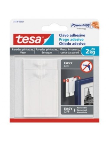 CLAVO ADHESIVO PARED PINTADA HASTA 2KG (BL.2)77776