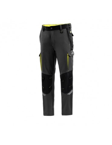 PANTALON TECH TROUSERS GRIS AMARILLO FLUOR TALLA M