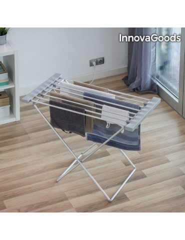 TENDEDERO ELECTRICO PLEGABLE 100W GRIS 8 BARRAS