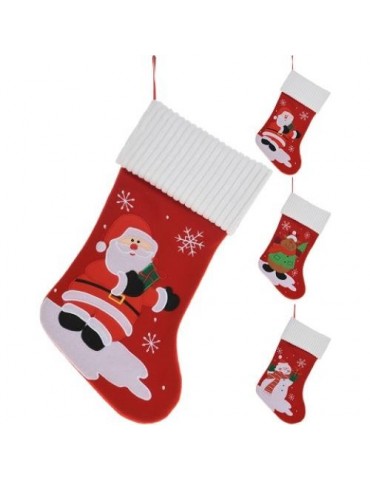 CALCETIN CON COLGADOR MOTIVOS NAVIDEÑOS AAF201100