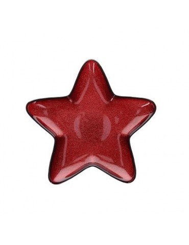 PLATO ESTRELLA 24 CM - COLOR ROJO