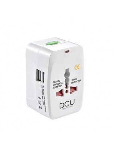 ADAPTADOR VIAJE UNIV+2 USB EU-UK-USA-AUS-CHI-JAP