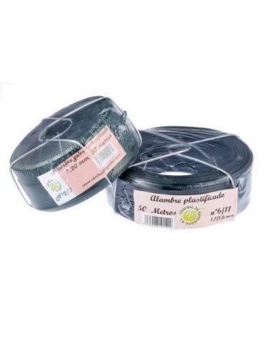 BOBINA ALAMBRE 6/11 50M. PLAST. VERDE BV611