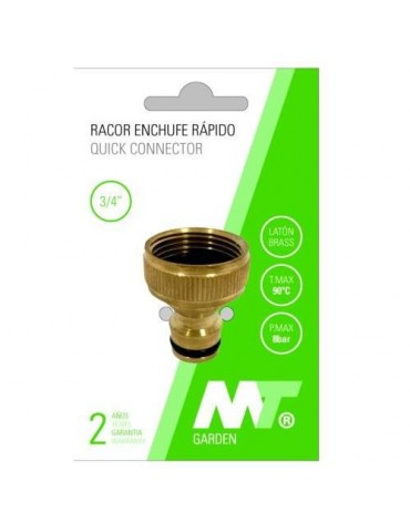 RACOR LATON ROSCA H 3/4' CON ENCHUFE RAPIDO MACHO
