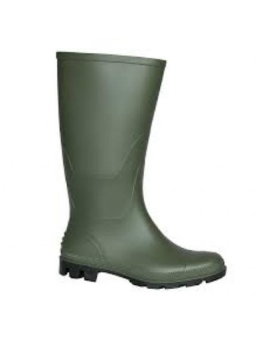 BOTA AGUA CAÑA ALTA PVC VERDE NEGRO  T-37