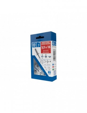 REMACHE ALUMINIO 3,2X12 ECOBLISTER (C-105)