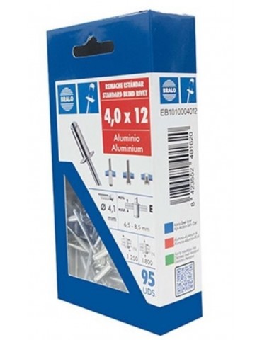 REMACHE ALUMINIO 4,0X12 ECOBLISTER (C-95)