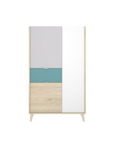 NOVA - MODULO VERTICAL DE 2 PUERTAS Y 1 CAJON - BL