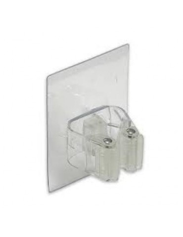 CUELGA ESCOBAS PLASTICO REMOVIBLE TRANSPARENTE