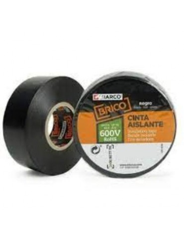 CINTA AISLANTE BRICO 25MMX25M NEGRA  10788