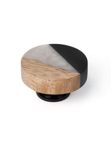 POMO 38X38MM MANGO/RESINA NACAR NEGRO  1101NE