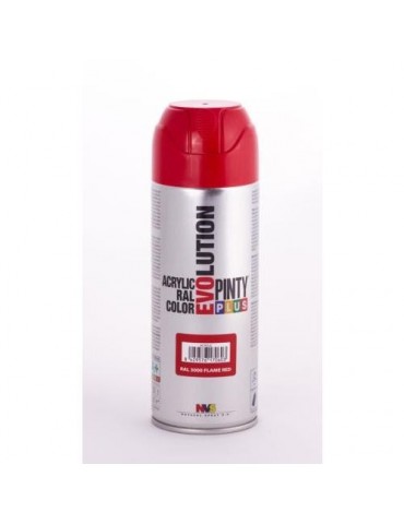 PINTURA SPRAY PINTY PLUS ROJO BRILL. RAL3000 520ML