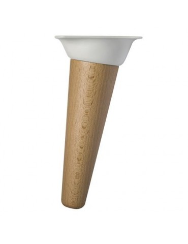 PATA CONICA INCLI.150MM BARNIZ/PLATO METAL BLANCO