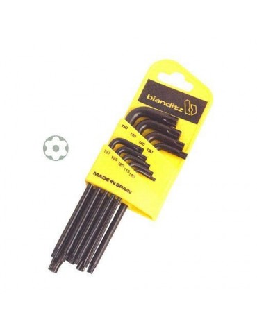 JUEGO LLAVES TORX 9 UNIDADES SEGURIDAD 232380