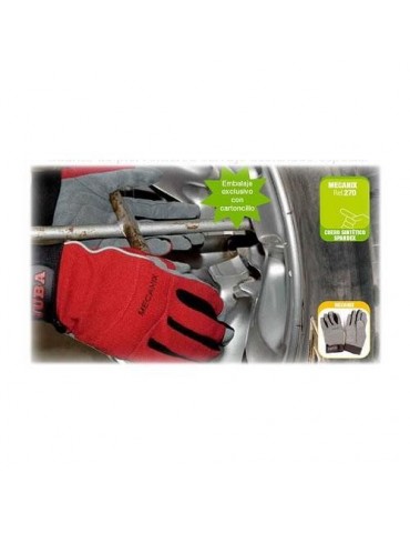 GUANTE MECANICO SINTETICO MECANIX ROJO T/10 PAR