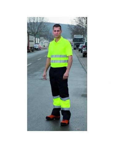 PANTALON ALTA VISIBILIDAD KRETA MARINO/AMARILLO L