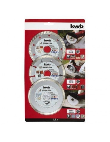 JUEGO 3 DISCOS DE DIAMANTE SURTIDO 115MM 49797080