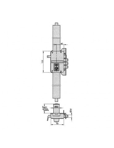 CERRADURA SEGURIDAD 9 YL6 45 HP DERECHA