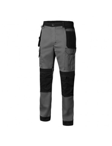 PANTALON CANVAS STRETCH GRIS/NEGRO T/ XL