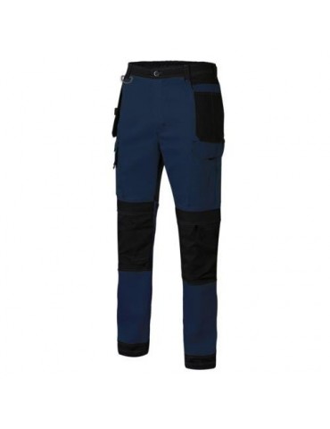 PANTALON CANVAS STRETCH AZUL MAR./NEGRO T-  S