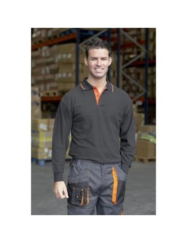 POLO TOP RANGE MANGA LARGA CON BOLSILLO 618 3XL