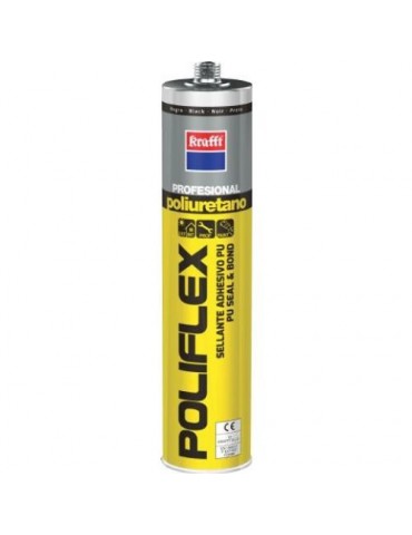 MASILLA POLIURETANO POLIFLEX NEGRO 300 ML. 50033