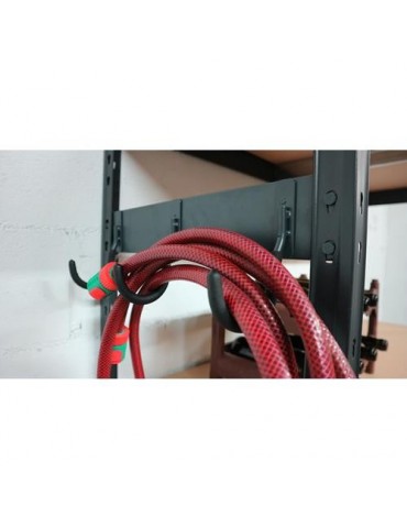 SOPORTE LATERAL GANCHOS C/RIVETE 42X16.5CM  NEGRO