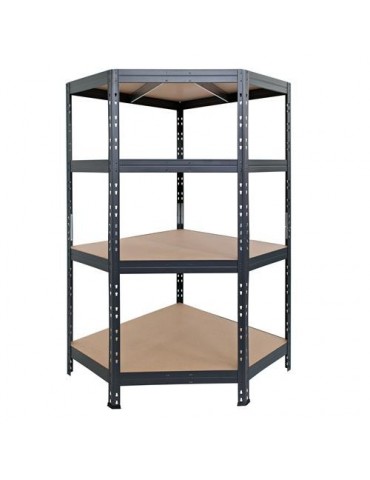 ESTANTERIA STAB250 4N 180X90X90X45 ESQUINERA NEGRO