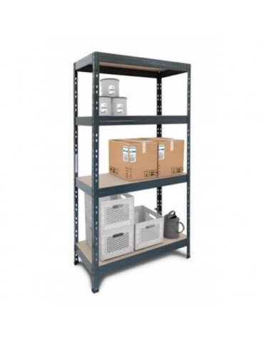 ESTANTERIA RIVET S 4ESTANT 180X90X45 ANTRACITA