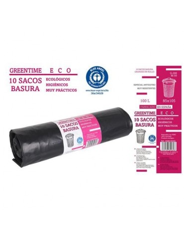 ROLLO 10 BOLSAS BASURA 85X105 G-200 100L ECO