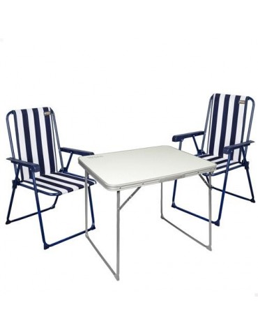 SET MESA 80X60X70 CM+2 SILLAS PLEGS 53X47X40/85CM