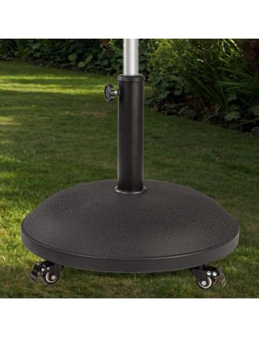 SOPORTE PARASOL CEMENTO C/RUEDAS D50X34CM 25KG