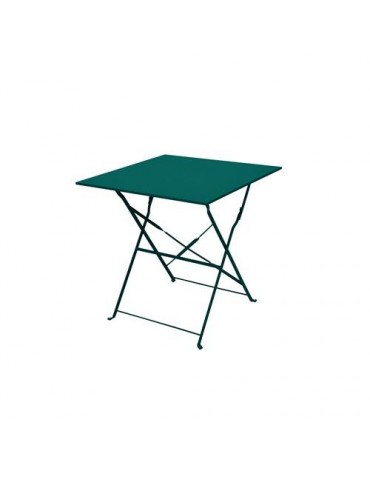 MESA BALCON PLEGAB.ACERO 60X60CM.CORDELIA TURQUESA