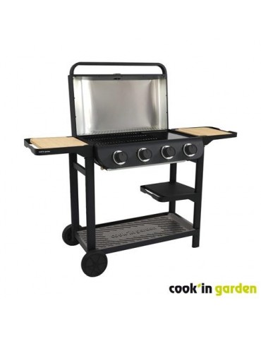 BARBACOA GAS C/PLANCHA FLAVO 76SC CON CARRO AM084T