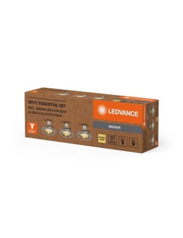 FOCO SPOT ESSENTIAL NIQUEL 2.6W GU10 BL-3