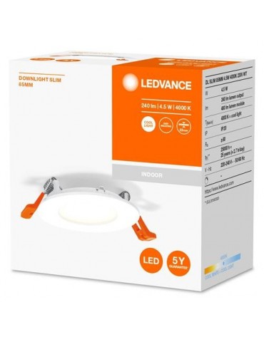 FOCO DOWNLIGHT SLIM 85MM 4.5W 4000K 230V BLANCO
