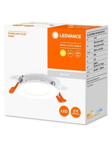 FOCO DOWNLIGHT SLIM 85MM 4.5W 3000K 230V BLANCO