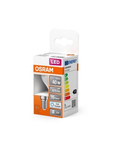 BOMBILLA LED ESFERICA 4.9W/865 E14 FRIA