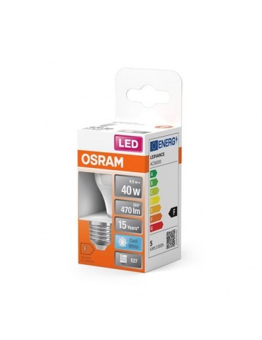 BOMBILLA LED ESFERICA 4.9W/840 E27 NEUTRA