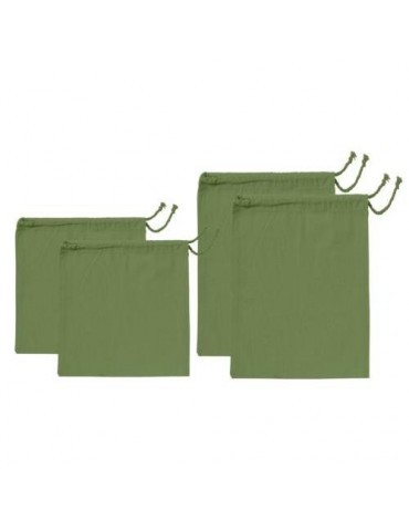 SET 4 BOLSAS VERDES 22X27/30X40 PARA VERDURAS