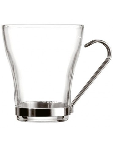 JUEGO 3 TAZAS CAFÉ 11CL CON ASA ACERO INOX 3359137