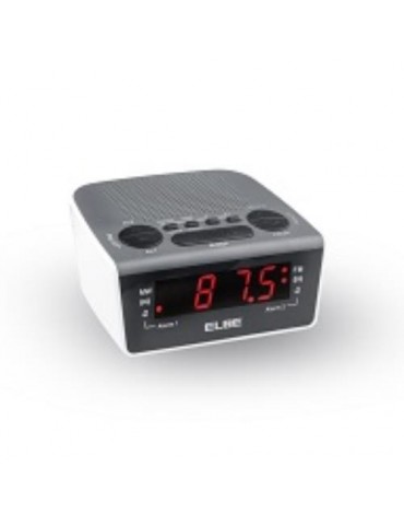 RADIO DESPERTADOR BLANCO AM/FM PANTALLA LED ELBE