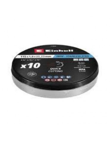 LATA DE 10 DISCOS CORTE INOX 115X1MM 711525