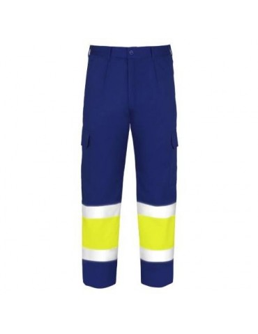 PANTALON ALTA VISIBILIDAD TERGAL AZUL MARINO T-40