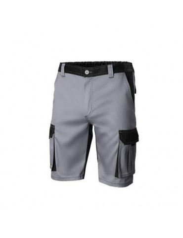 BERMUDA BICOLOR MULTIBOLSILLOS GRIS/NEGRO T-46